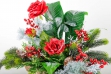 Кашпо "Роза в снегу", высота 40 см
